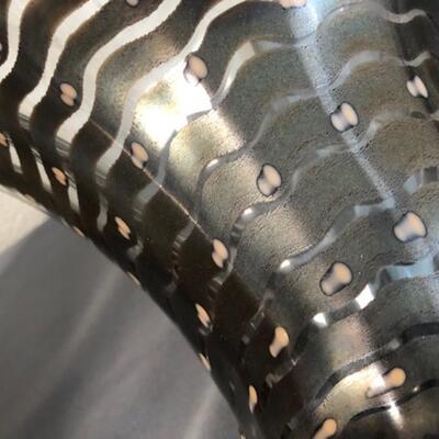 Large Gwenn Knight blown art glass shell