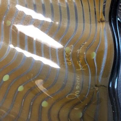 Large Gwenn Knight blown art glass shell