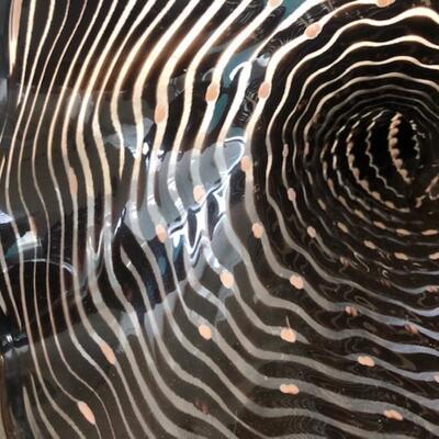 Large Gwenn Knight blown art glass shell