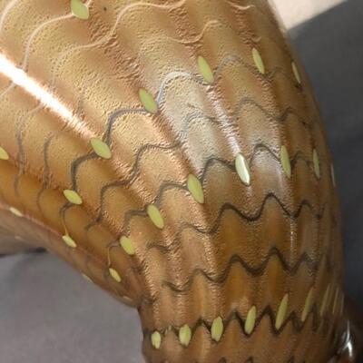 Large Gwenn Knight blown art glass shell