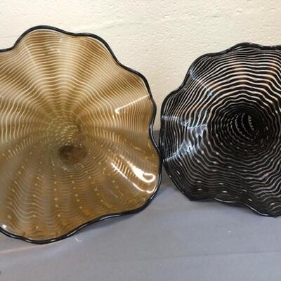 Large Gwenn Knight blown art glass shell