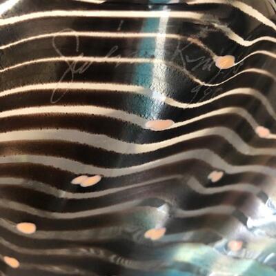 Large Gwenn Knight blown art glass shell