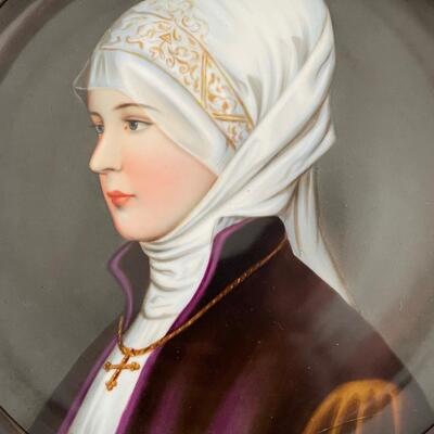 Continental Nun Plate Attributed to Carl Joseph Knoll Porcelain Factory