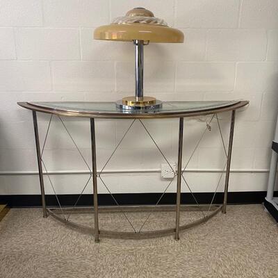 Vintage Demilune Console Table