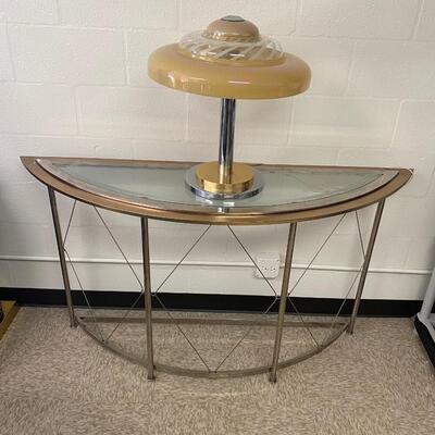Vintage Demilune Console Table
