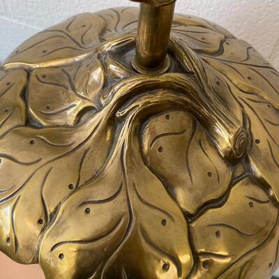 Vintage Peach Lamp with Brass