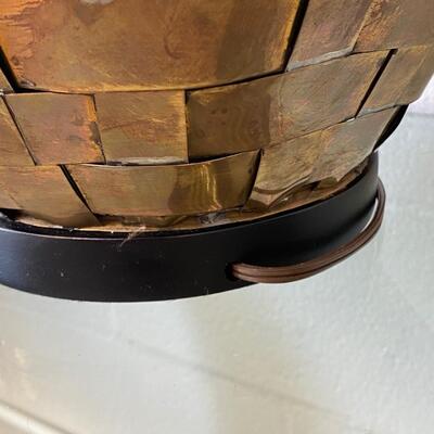 Vintage Woven Brass Lamp