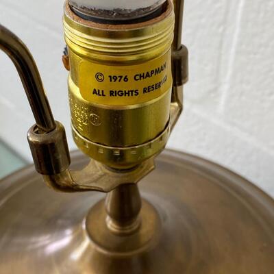 Vintage Woven Brass Lamp