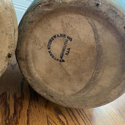 Pair Western Stoneware Floor Vases