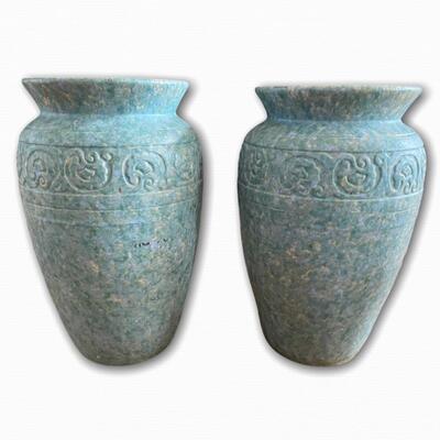 Pair Western Stoneware Floor Vases