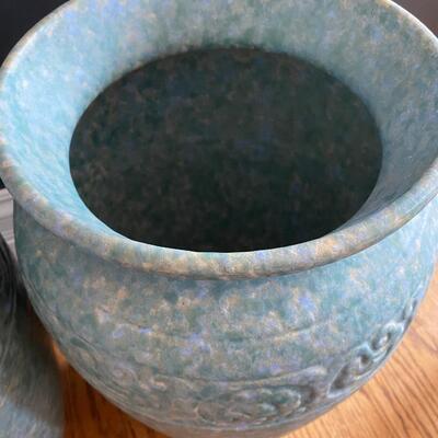 Pair Western Stoneware Floor Vases