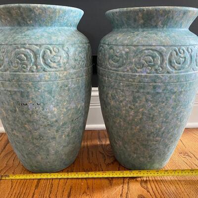 Pair Western Stoneware Floor Vases