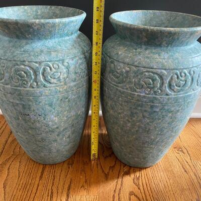 Pair Western Stoneware Floor Vases