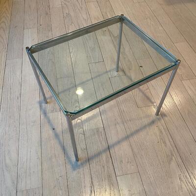 Small glass Chrome Accent Table