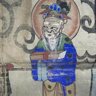 Antique Hand painted Tibetan Ancestor Thangka