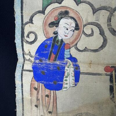 Antique Hand painted Tibetan Ancestor Thangka