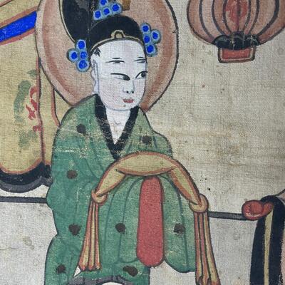 Antique Hand painted Tibetan Ancestor Thangka
