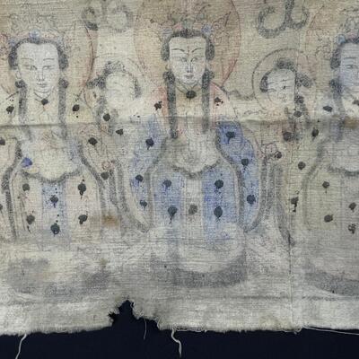 Antique Hand painted Tibetan Ancestor Thangka