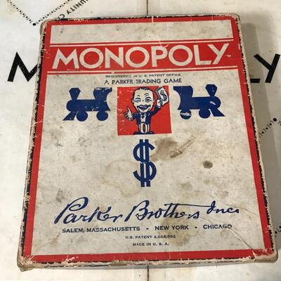 Lot 10: Vintage Monopoly Board Game w/ Wooden Game Pieces, Houses and Hotels