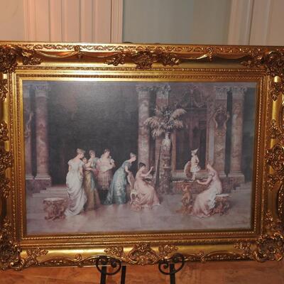 Large Beautiful Gold Framed Print Giclee The Portrait