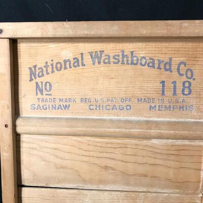 Lot 15: Two Vintage/Antique Washboards