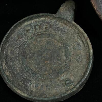 3 Antique Chinese Bronze Mirrors with Mythical Beast details