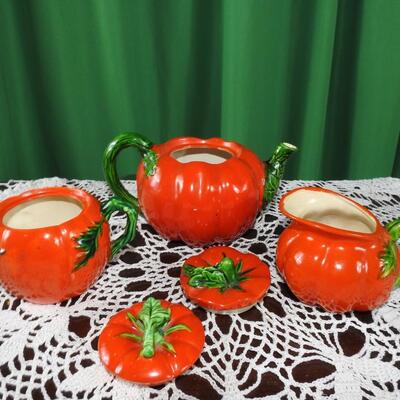 Pumpkin tea set