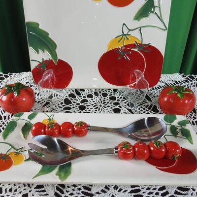 Tomato design serving set
