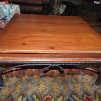 Beautiful Metal and Wood Coffee Table