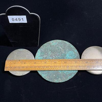 Lot of 3 Antique Chinese Bronze Mirrors