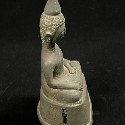 Crude Small Ayutthaya Bronze Buddha