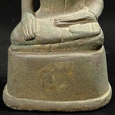 Crude Small Ayutthaya Bronze Buddha