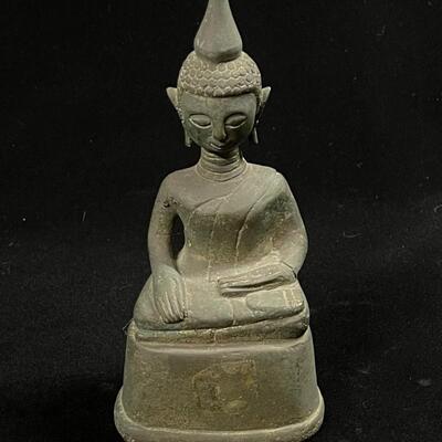 Crude Small Ayutthaya Bronze Buddha
