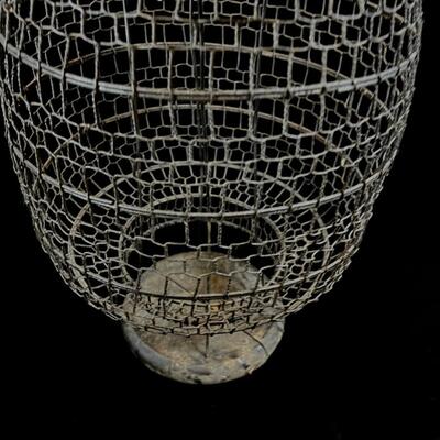 Old Wire Construction Hanging Candle Lantern