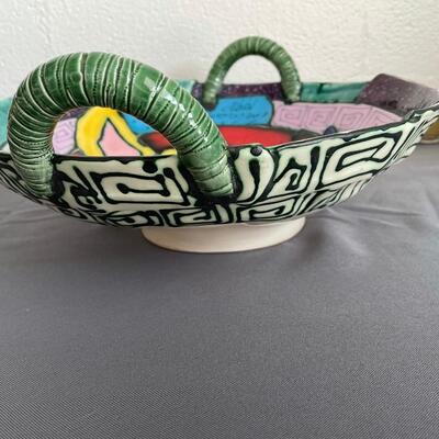 Ceramic Handled Butterfly Bowl