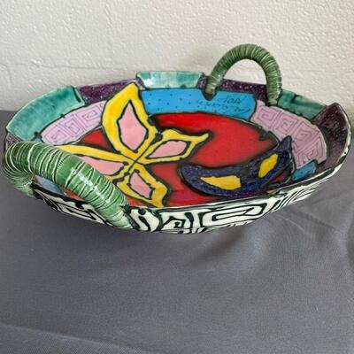 Ceramic Handled Butterfly Bowl