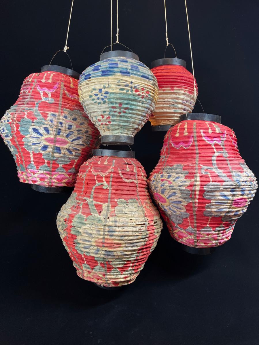 Six Vintage Chinese Paper Lanterns | EstateSales.org