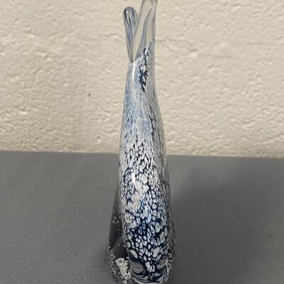 Signed Vintage Art Glass Fish Paperweight