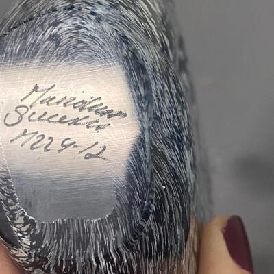 Signed Vintage Art Glass Fish Paperweight