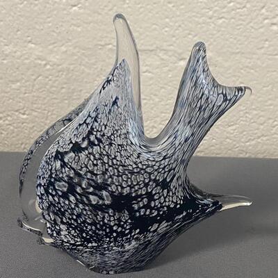 Signed Vintage Art Glass Fish Paperweight