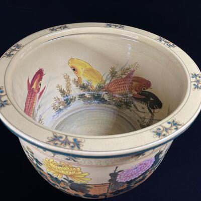 Very Large and Wonderful Vintage Chinese Ceramic Fish Bowl