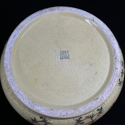 Very Large and Wonderful Vintage Chinese Ceramic Fish Bowl