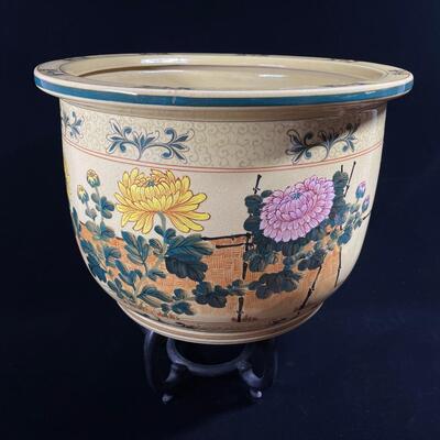 Very Large and Wonderful Vintage Chinese Ceramic Fish Bowl