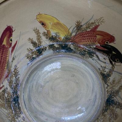 Very Large and Wonderful Vintage Chinese Ceramic Fish Bowl