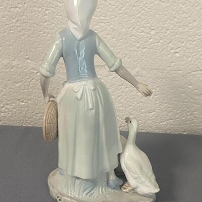 St. Michael Porcelain "Woman with 3 Geese" Figurine