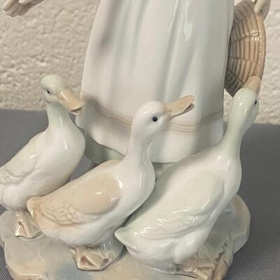 St. Michael Porcelain "Woman with 3 Geese" Figurine
