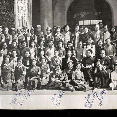 A Vintage Yard Long Photograph of Chinese Women