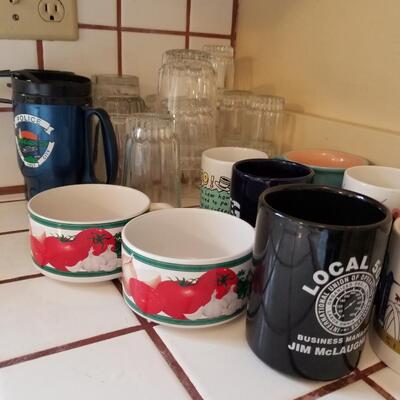 Coffee cups.glasses and soup cups