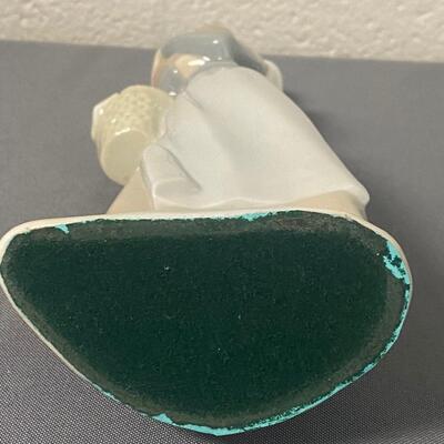 Lladro Porcelain "Woman Holding Rooster and Egg Basket" Figurine