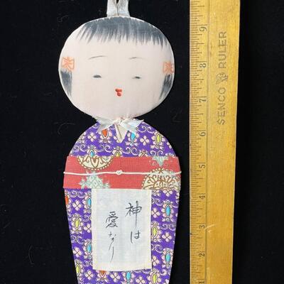 A lot of 3 Chinese Cloth Whimsies and Vintage Photo